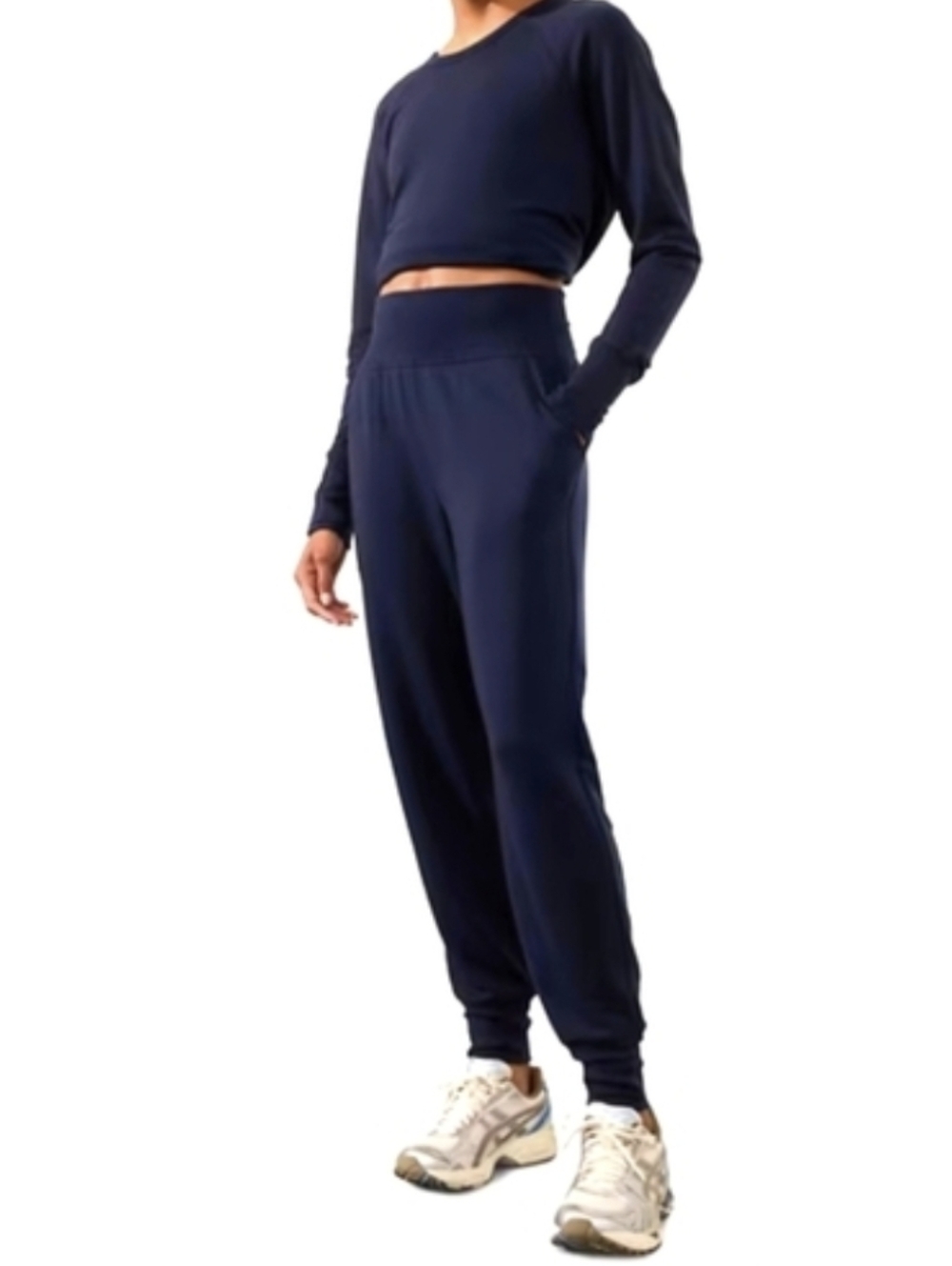 Nwt Athleta Navy Coaster Luxe Joggers..Size:L